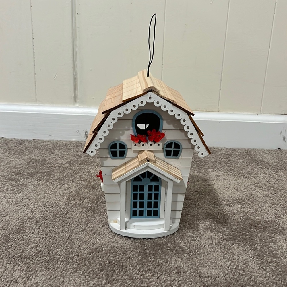Wooden outdoor bird house